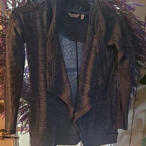 Athleta Charcoal Open Front Cardigan